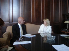 27 September 2011 National Assembly Speaker Prof. Dr Slavica Djukic-Dejanovic receives William Infante, UN Resident Coordinator and UN Development Programme (UNDP) Resident Representative